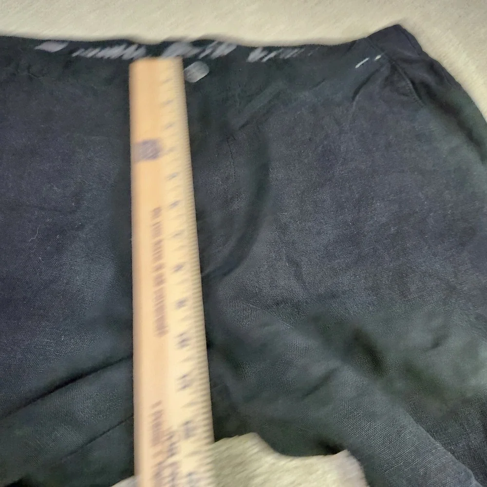 Tommy Bahama Pants Men 36x29*READ Linen Silk Blend Black High Rise Trouser Flowy